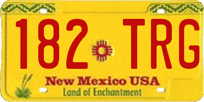 NM license plate 182TRG