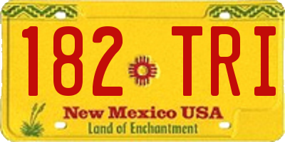 NM license plate 182TRI