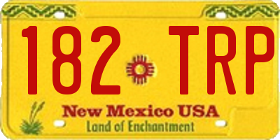 NM license plate 182TRP
