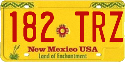 NM license plate 182TRZ