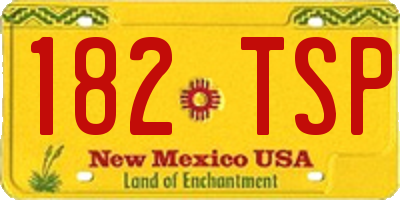 NM license plate 182TSP