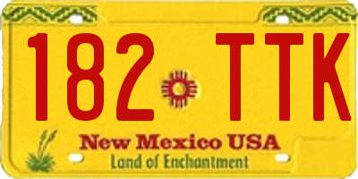 NM license plate 182TTK