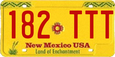 NM license plate 182TTT