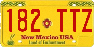 NM license plate 182TTZ