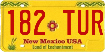 NM license plate 182TUR