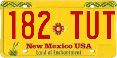 NM license plate 182TUT