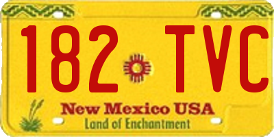 NM license plate 182TVC