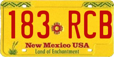 NM license plate 183RCB