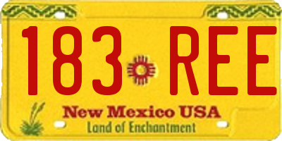 NM license plate 183REE