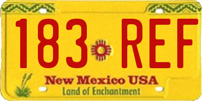 NM license plate 183REF