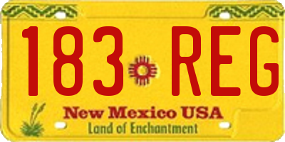 NM license plate 183REG