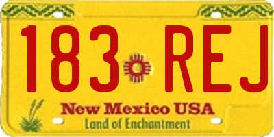 NM license plate 183REJ
