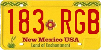 NM license plate 183RGB
