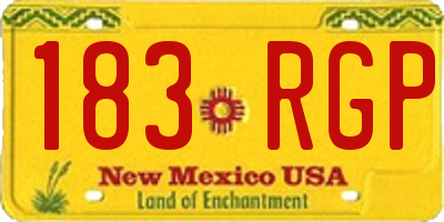 NM license plate 183RGP