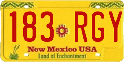 NM license plate 183RGY
