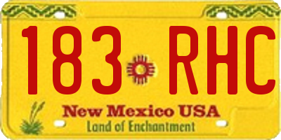 NM license plate 183RHC