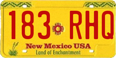 NM license plate 183RHQ