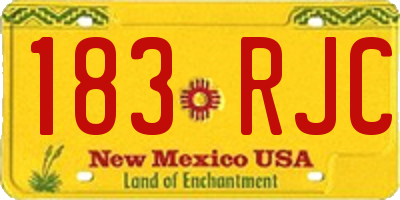NM license plate 183RJC