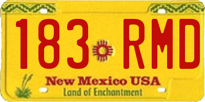 NM license plate 183RMD