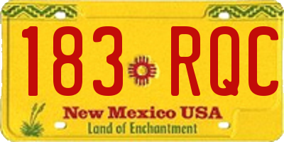 NM license plate 183RQC