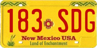 NM license plate 183SDG