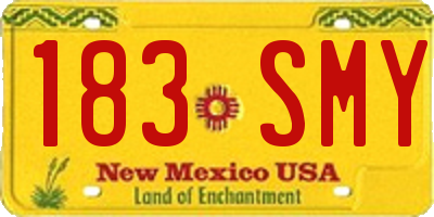 NM license plate 183SMY