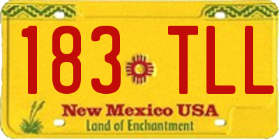 NM license plate 183TLL