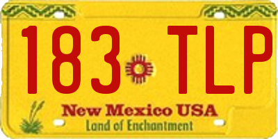 NM license plate 183TLP