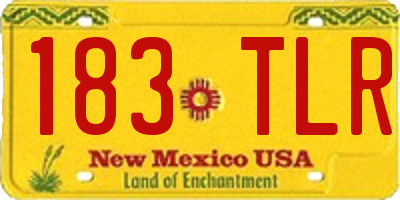 NM license plate 183TLR