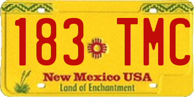 NM license plate 183TMC