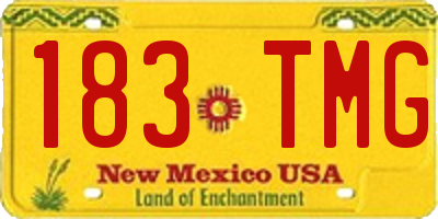 NM license plate 183TMG