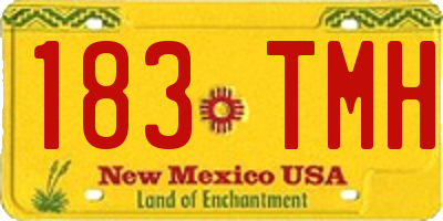 NM license plate 183TMH