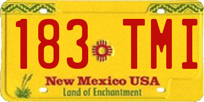 NM license plate 183TMI