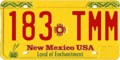 NM license plate 183TMM
