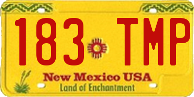 NM license plate 183TMP
