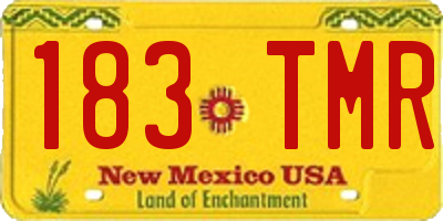 NM license plate 183TMR