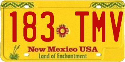 NM license plate 183TMV