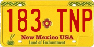 NM license plate 183TNP