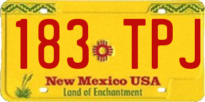 NM license plate 183TPJ