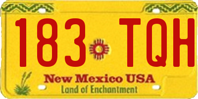 NM license plate 183TQH