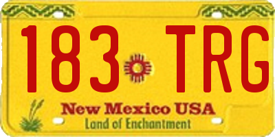 NM license plate 183TRG