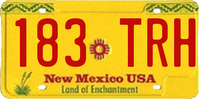 NM license plate 183TRH