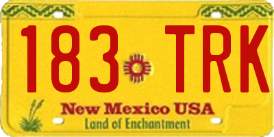 NM license plate 183TRK