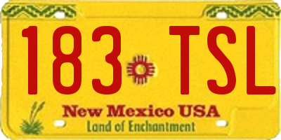 NM license plate 183TSL