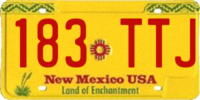 NM license plate 183TTJ