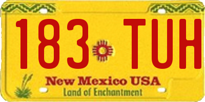NM license plate 183TUH