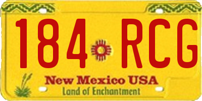 NM license plate 184RCG