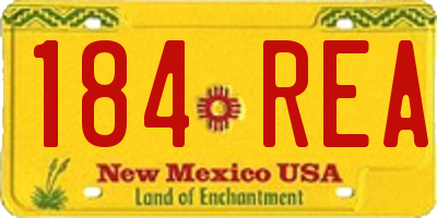 NM license plate 184REA