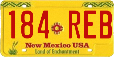 NM license plate 184REB