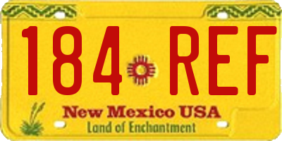 NM license plate 184REF